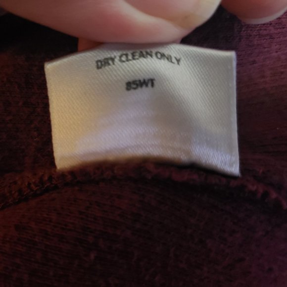 Eileen Fisher One Button Cardigan Women's Large Burgundy Lambswool Sweater A19 - Picture 5 of 9